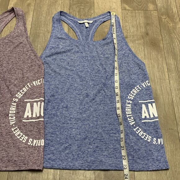Victoria’s Secrets “Angel” Racerback Set Of‎ 2 Yoga Gym Running Tanktops - Picture 4 of 8